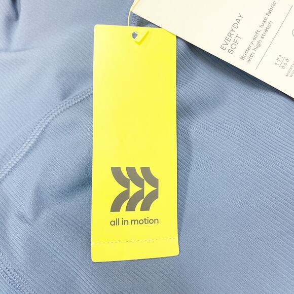 All In Motion Women's Everyday Soft High Rise Ribbed 7/8 Leggings Blue Size M - Picture 4 of 4